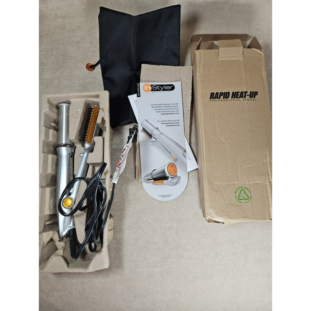 Instyler Tre Milano The Rotating Iron IS1001 Hair Professional Rapid Heat 1.25"D